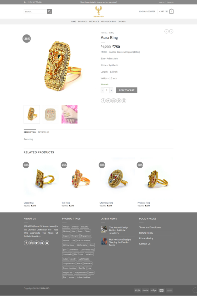 4. SBRASSO - Product Page