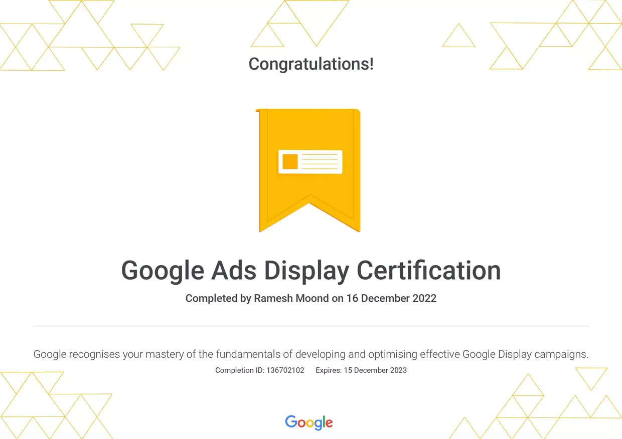 Google Ads Display Certification