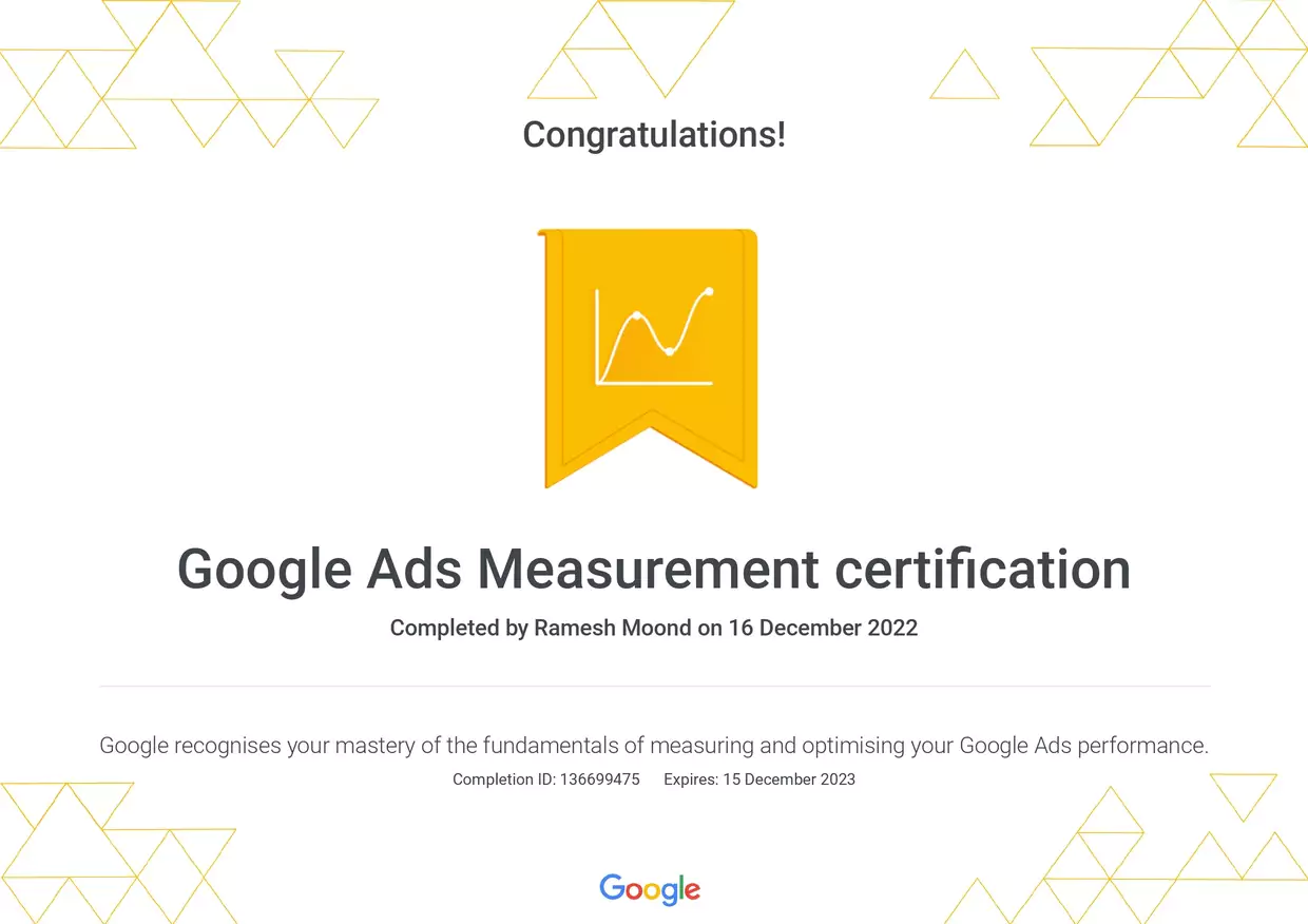 Google Ads Measurement Certification